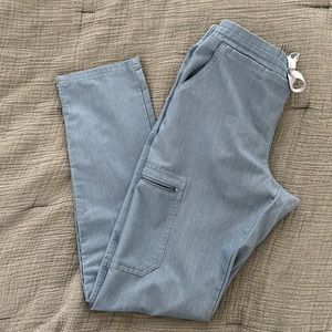 Figs Heather Indigo Yola Skinny Extra Small Scrub Pants